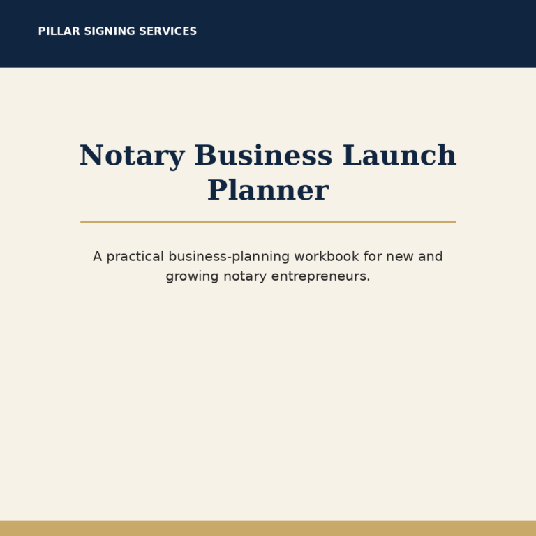 Notary Business Launch Planner