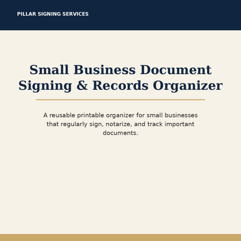 Small Business Document Signing & Records Organizer